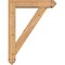 Ekena Millwork Traditional Arts and Crafts Smooth Bracket w/ Offset Brace, Western Red Cedar, 5 1/2"W x 24"D x 32"H BKT0604X24X32TRA03SWR - alternate 4